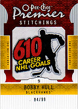 2008-2009 OPC Premier Stitchings PS-BH Bobby Hull