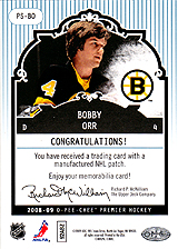 2008-2009 OPC Premier Stitchings PS-BO Bobby Orr