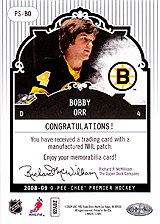2008-2009 OPC Premier Stitchings PS-BO Bobby Orr