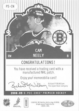 2008-2009 OPC Premier Stitchings PS-CN Cam Neely