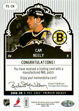 2008-2009 OPC Premier Stitchings PS-CN Cam Neely