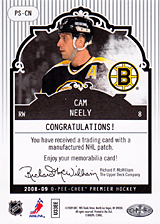 2008-2009 OPC Premier Stitchings PS-CN Cam Neely