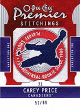2008-2009 OPC Premier Stitchings PS-CP Carey Price
