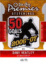 2008-2009 OPC Premier Stitchings PS-DH Dany Heatley