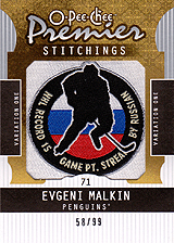 2008-2009 OPC Premier Stitchings PS-EM Evgeni Malkin