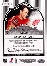 2008-2009 OPC Premier Stitchings PS-GH Gordie Howe