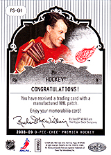 2008-2009 OPC Premier Stitchings PS-GH Gordie Howe