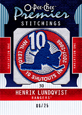 2008-2009 OPC Premier Stitchings PS-HL Henrik Lundqvist