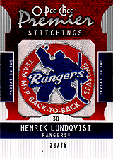 2008-2009 OPC Premier Stitchings PS-HL Henrik Lundqvist