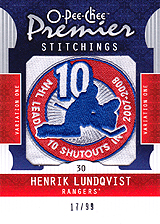 2008-2009 OPC Premier Stitchings PS-HL Henrik Lundqvist