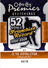 2008-2009 OPC Premier Stitchings PS-IK Ilya Kovalchuk