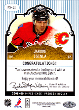 2008-2009 OPC Premier Stitchings PS-JI Jarome Iginla