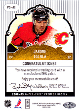 2008-2009 OPC Premier Stitchings PS-JI Jarome Iginla