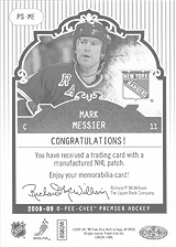 2008-2009 OPC Premier Stitchings PS-ME Mark Messier