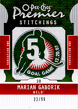 2008-2009 OPC Premier Stitchings PS-MG Marian Gaborik