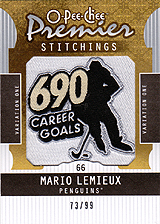 2008-2009 OPC Premier Stitchings PS-ML Mario Lemieux