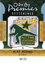 2008-2009 OPC Premier Stitchings PS-MM Mike Modano