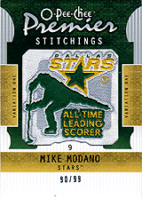 2008-2009 OPC Premier Stitchings PS-MM Mike Modano