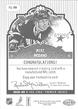 2008-2009 OPC Premier Stitchings PS-MM Mike Modano