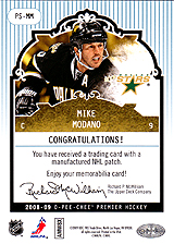 2008-2009 OPC Premier Stitchings PS-MM Mike Modano