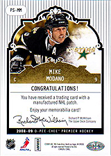 2008-2009 OPC Premier Stitchings PS-MM Mike Modano