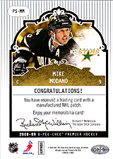 2008-2009 OPC Premier Stitchings PS-MM Mike Modano
