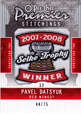 2008-2009 OPC Premier Stitchings PS-PD Pavel Datsyuk