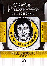 2008-2009 OPC Premier Stitchings PS-PE Phil Esposito
