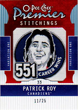 2008-2009 OPC Premier Stitchings PS-PR Patrick Roy