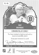 2008-2009 OPC Premier Stitchings PS-RB Ray Bourque