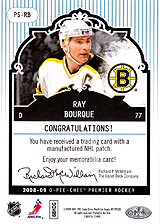 2008-2009 OPC Premier Stitchings PS-RB Ray Bourque