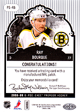 2008-2009 OPC Premier Stitchings PS-RB Ray Bourque