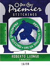 2008-2009 OPC Premier Stitchings PS-RL Roberto Luongo
