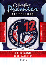 2008-2009 OPC Premier Stitchings PS-RN Rick Nash