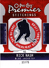 2008-2009 OPC Premier Stitchings PS-RN Rick Nash
