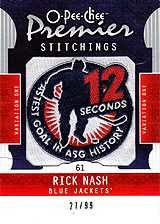 2008-2009 OPC Premier Stitchings PS-RN Rick Nash