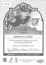 2008-2009 OPC Premier Stitchings PS-SS Steven Stamkos