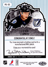 2008-2009 OPC Premier Stitchings PS-SS Steven Stamkos