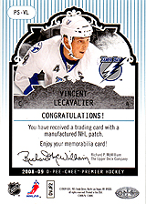 2008-2009 OPC Premier Stitchings PS-VL Vincent Lecavalier