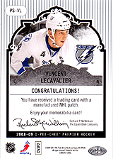 2008-2009 OPC Premier Stitchings PS-VL Vincent Lecavalier