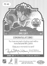2008-2009 OPC Premier Stitchings PS-WG Wayne Gretzky