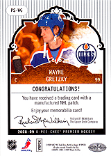 2008-2009 OPC Premier Stitchings PS-WG Wayne Gretzky