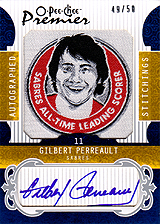 2008-2009 OPC Premier Stitchings Auto APS-GP Gilbert Perreault