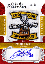 2008-2009 OPC Premier Stitchings Auto APS-PK Patrick Kane