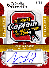 2008-2009 OPC Premier Stitchings Auto APS-TO Jonathan Toews