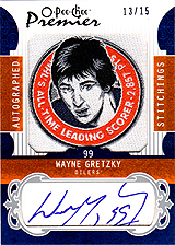 2008-2009 OPC Premier Stitchings Auto APS-WG Wayne Gretzky