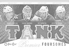 2008-2009 OPC Premier Foursomes 4J-MTNS Devin Setoguchi :: Evgeni Nabokov :: Joe Thornton :: Patrick Marleau