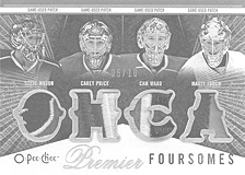 2008-2009 OPC Premier Foursomes 4J-TWPM Cam Ward :: Carey Price :: Marty Turco :: Steve Mason