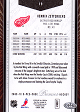 2008-2009 OPC Premier Regular Cards 19 Henrik Zetterberg