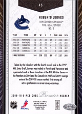 2008-2009 OPC Premier Regular Cards 45 Roberto Luongo